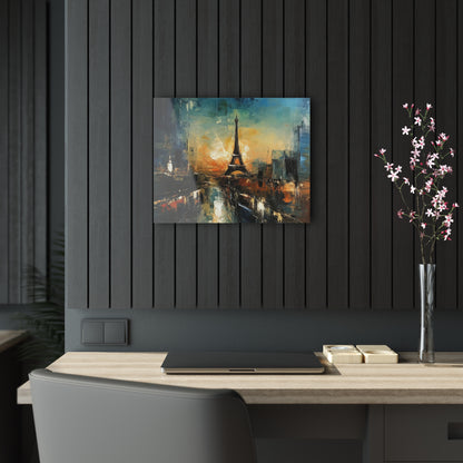 Acrylic Prints with Paris Skyline: A Brush Stroke of Midnight Charm