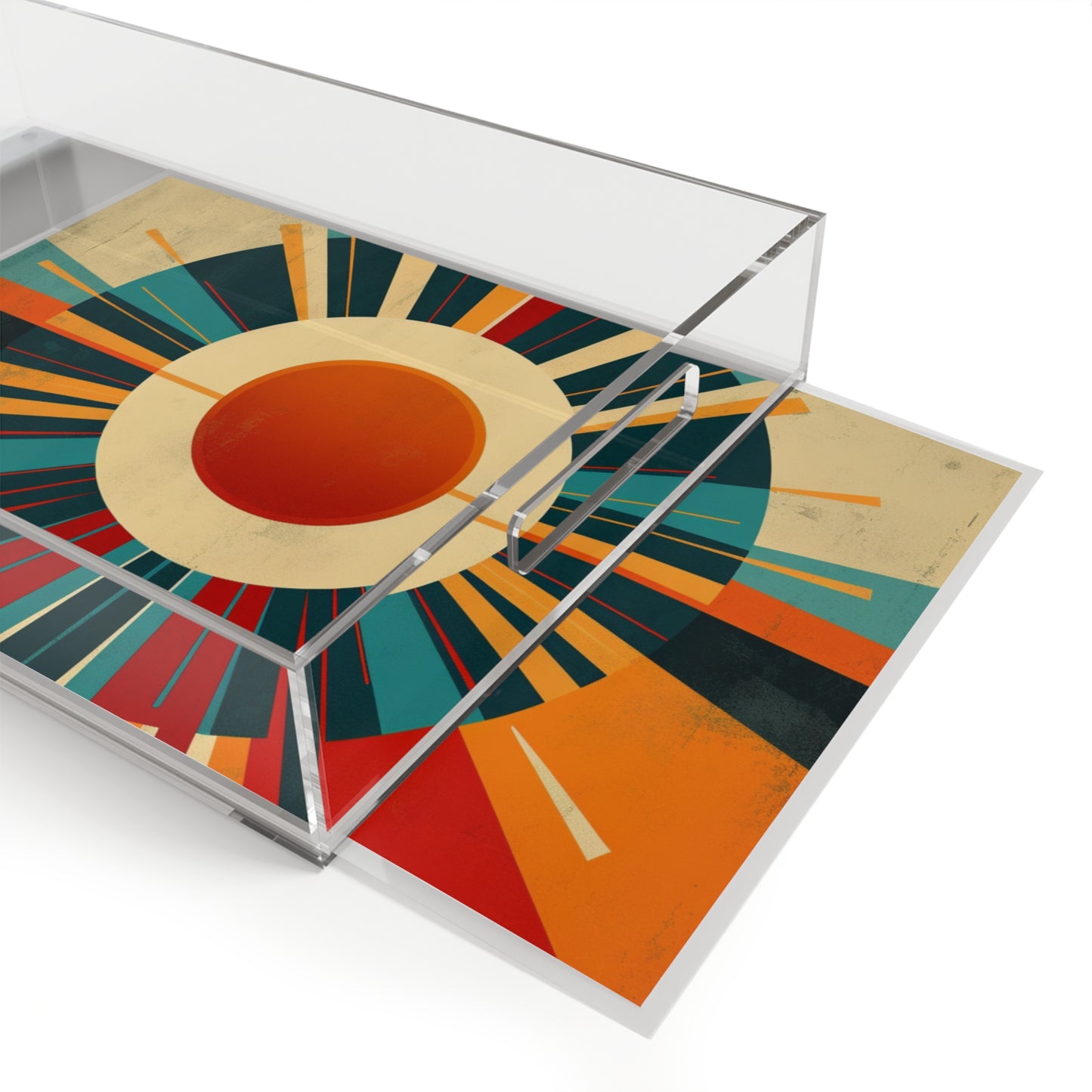 Minimalist Sunshine: Midcentury Modern Sun Acrylic Serving Tray