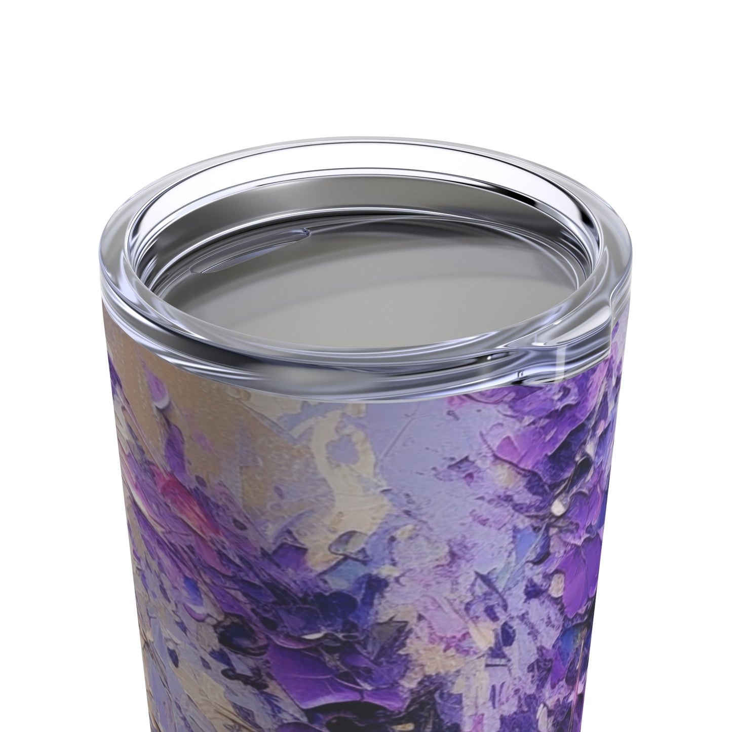 Vibrant Lavender Art on Tumbler: A Floral Delight for Your Senses