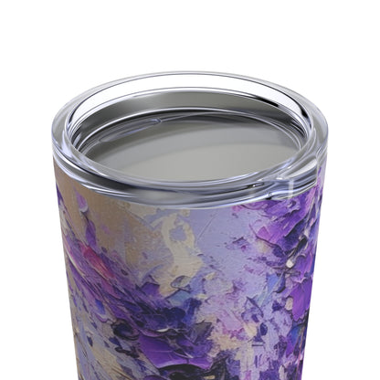 Vibrant Lavender Art on Tumbler: A Floral Delight for Your Senses