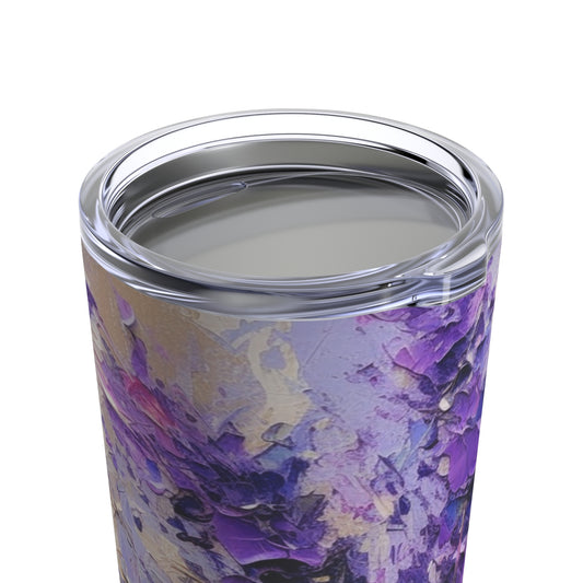Vibrant Lavender Art on Tumbler: A Floral Delight for Your Senses