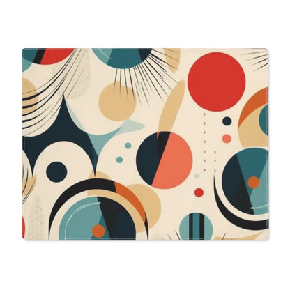 Abstract Elegance: Midcentury Modern Placemat with Modern Abstract Art and Vintage Fashion