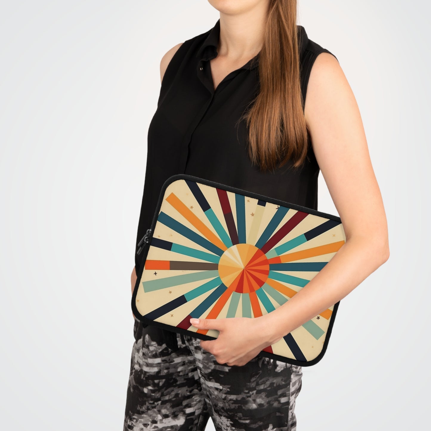 Artistic Abstractions: Starburst Laptop Sleeve for Modern Abstract Art Lovers