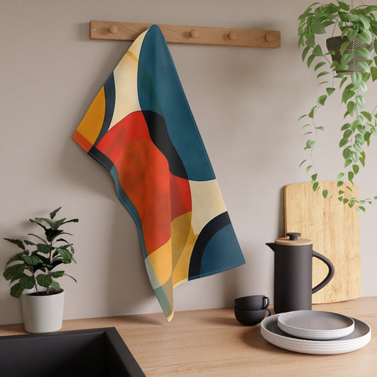 Geometric Abstraction Extravaganza: Kitchen Towel for Art Enthusiasts