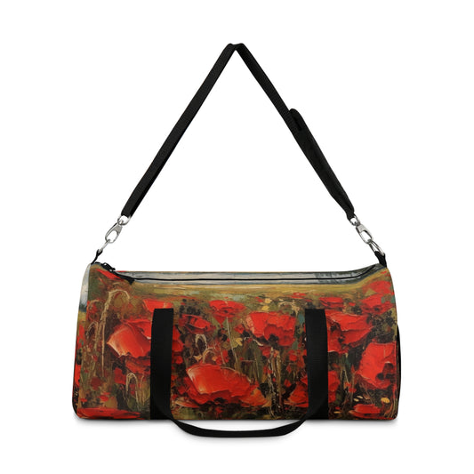 Abstract Poppy Fields: Duffel Bag for Artistic Inspiration