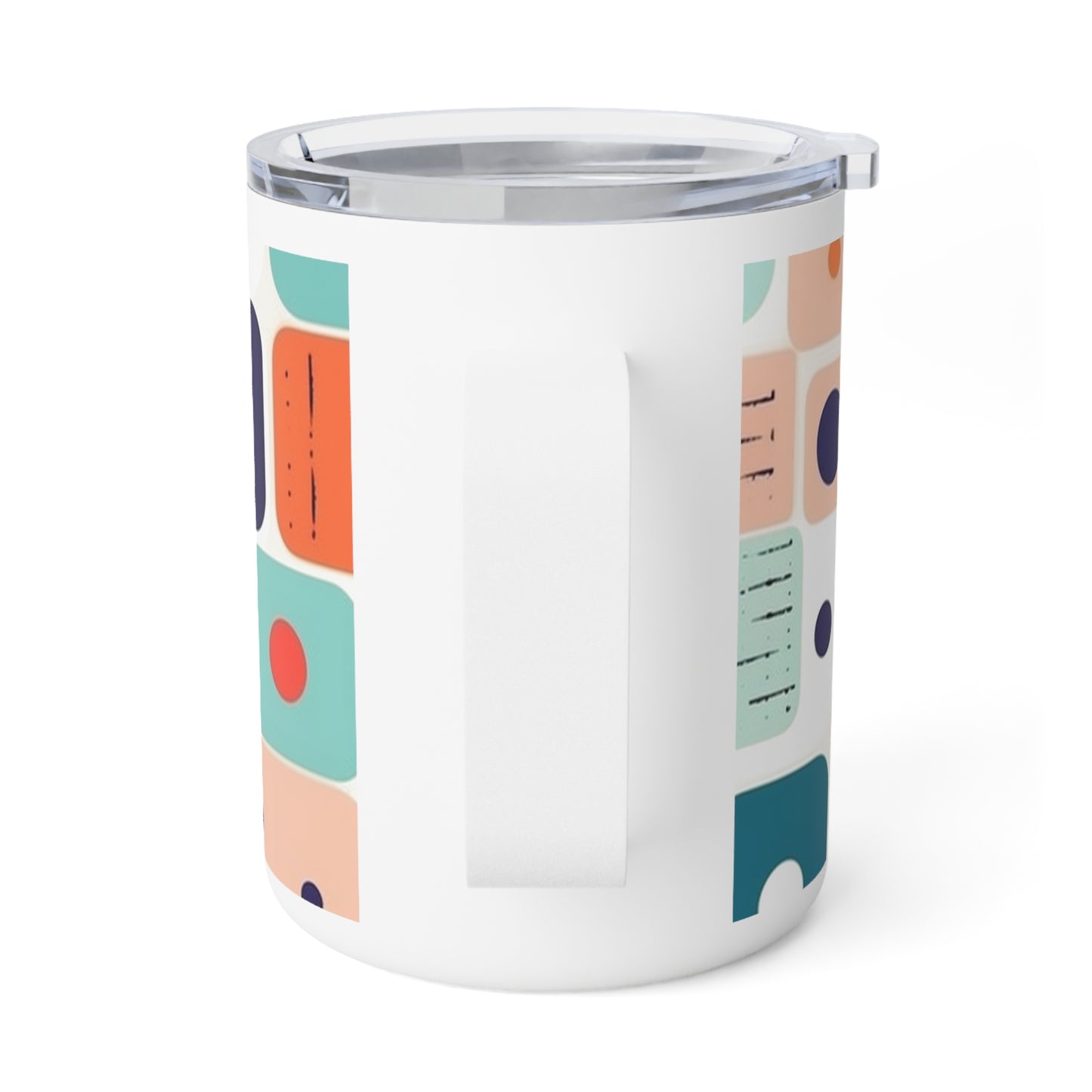 Abstract Art Insulated Coffee Mug: Modern meets Midcentury