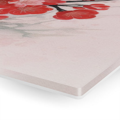 Cherry Blossom Delight: Acrylic Prints Adorned with Intricate Flower Drawings and Artistry