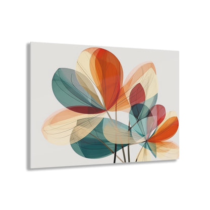 Floral Blossom: Atomic Age Acrylic Prints with Midcentury Modern Design and Flower Drawings