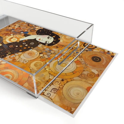 Sensual Symmetry: Acrylic Serving Tray Embodying the Essence of Symbolism in 19th Century Art