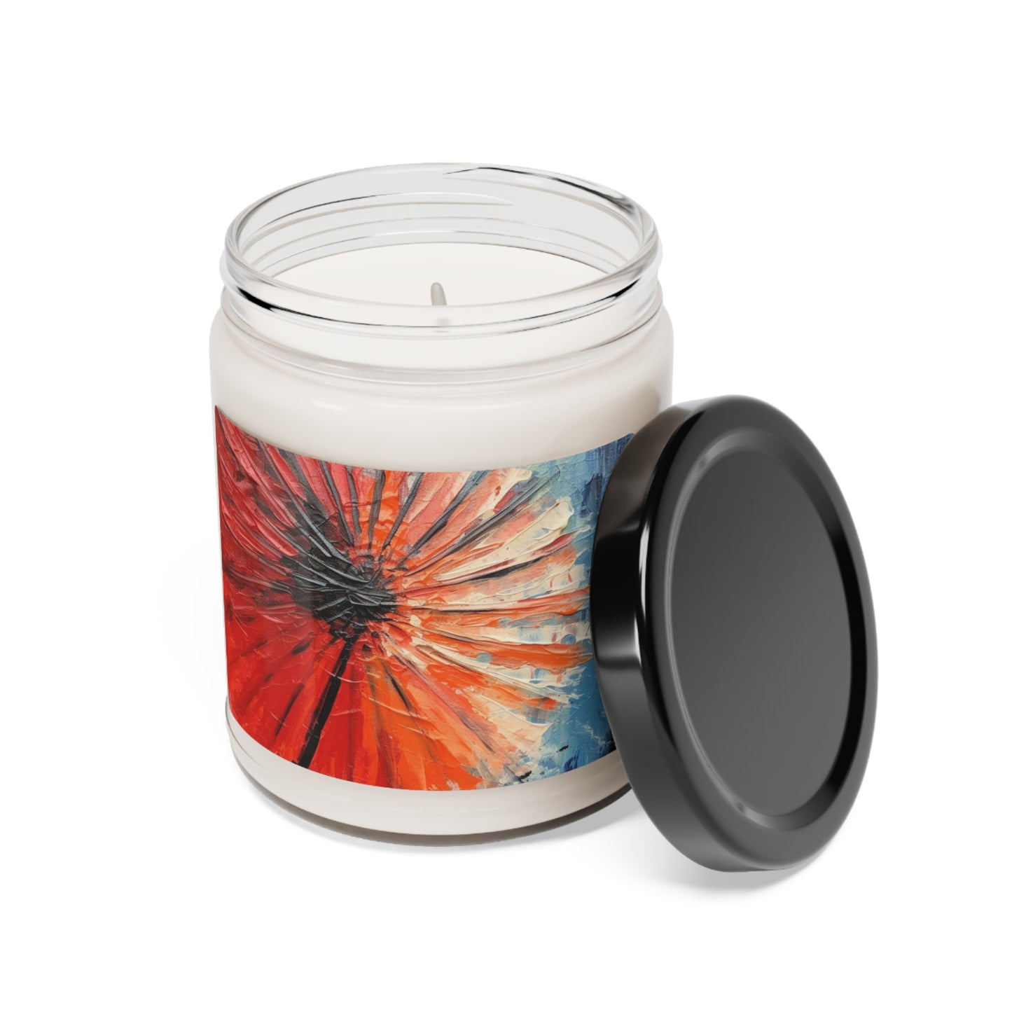 Umbrella Painting Scented Soy Candle: Channel Your Inner Artist with Abstract Oil Paint