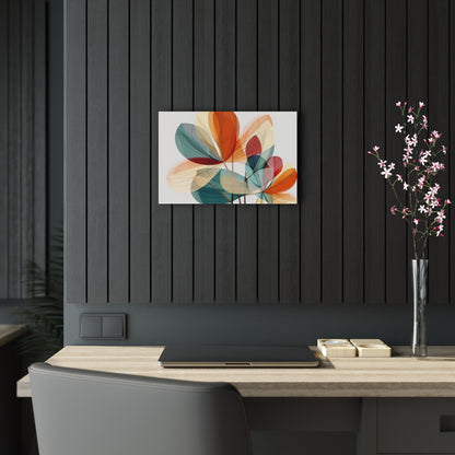 Floral Blossom: Atomic Age Acrylic Prints with Midcentury Modern Design and Flower Drawings