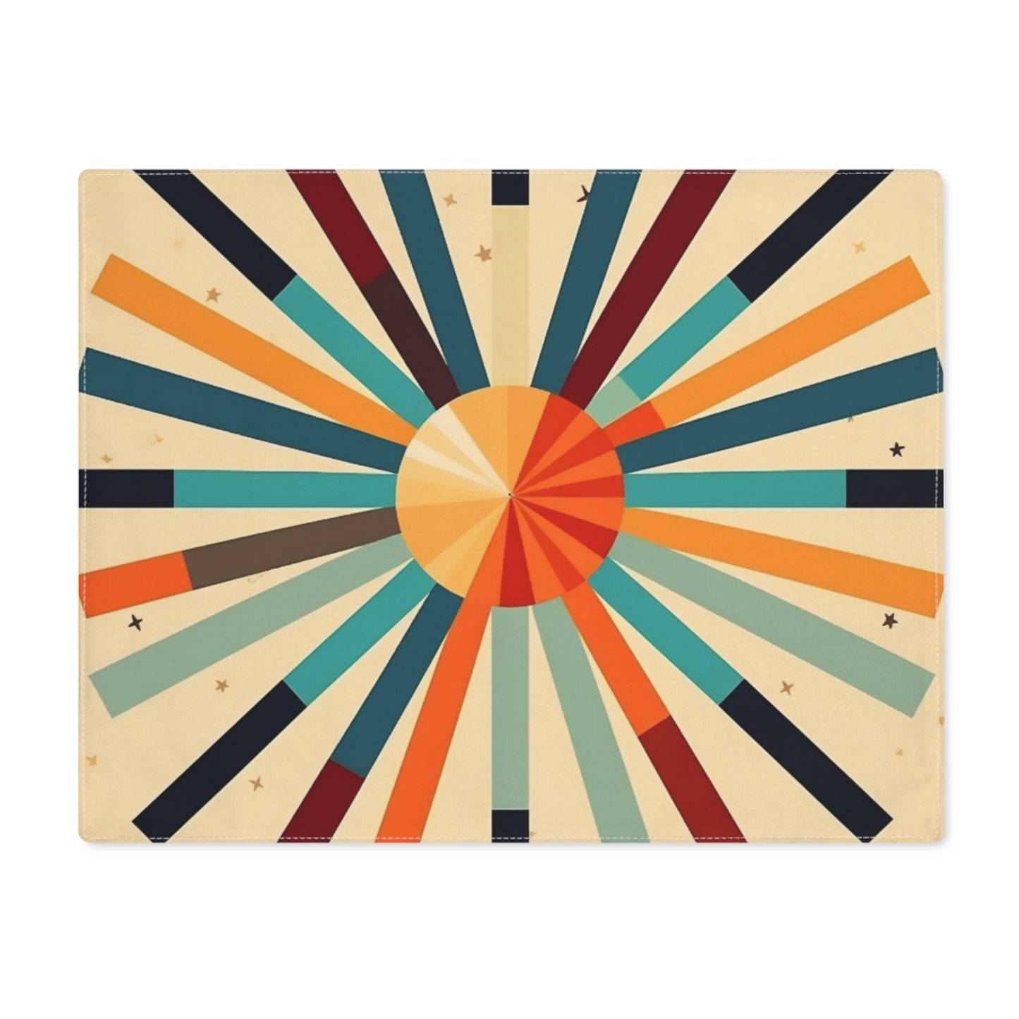 Artistic Abstractions: Starburst Candy Colored Placemat for Modern Abstract Art Lovers