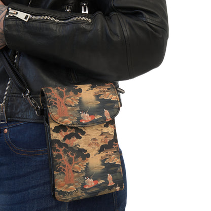 Custom Japanese Tapestry Small Cell Phone Wallet: Your Personalized Artistic Statement