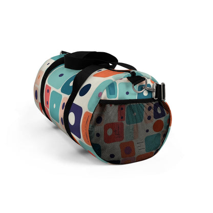 Retro Chic: Atomic Age-Inspired Duffel Bag with Midcentury Modern Design and 1960s Fashion