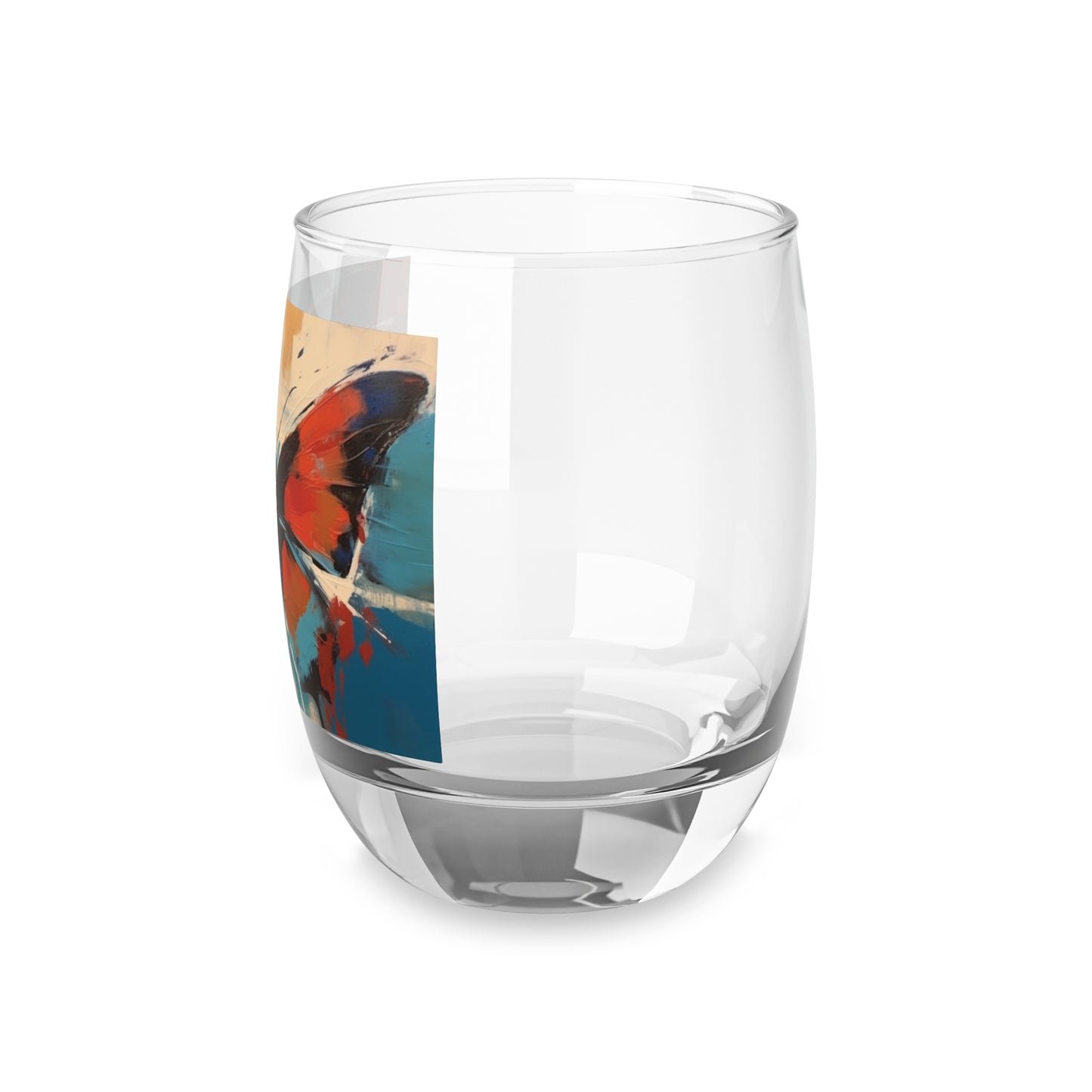 Whiskey Glass with Bauhaus-Inspired Butterfly: Embrace the Subtle Elegance of Nature
