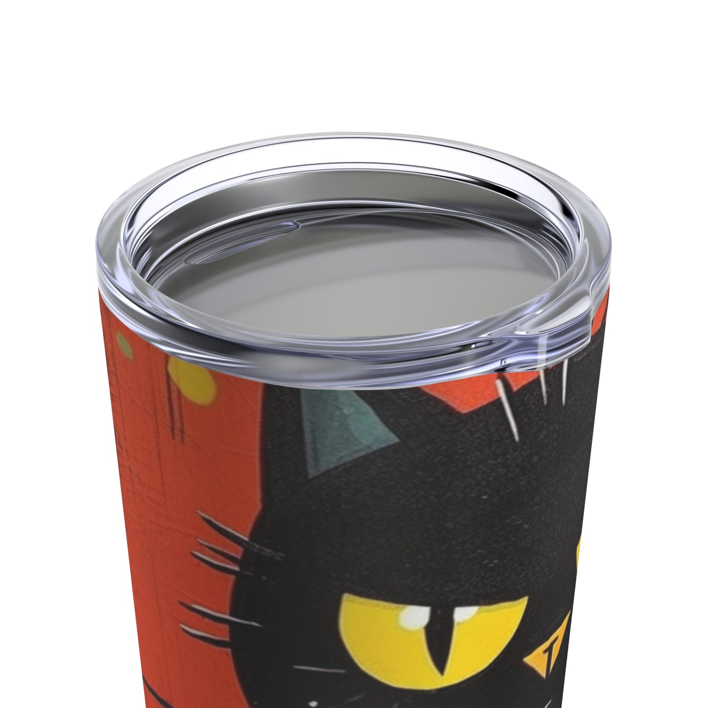 Fashionably Retro Feline: Midcentury Modern Tumbler with a Vintage Cat-Inspired Flair