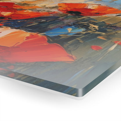Acrylic Prints Paradise: Abstract Poppy Artwork and Flower Drawings