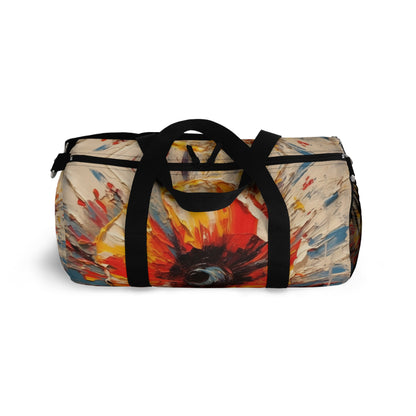 Poppy Symphony: Duffel Bag with Abstract Floral Artwork