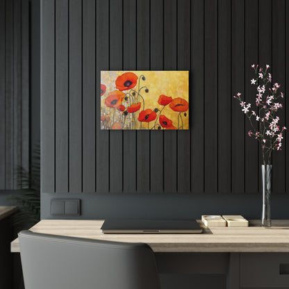 Acrylic Prints Adorned with Gustav Klimt's Poppies