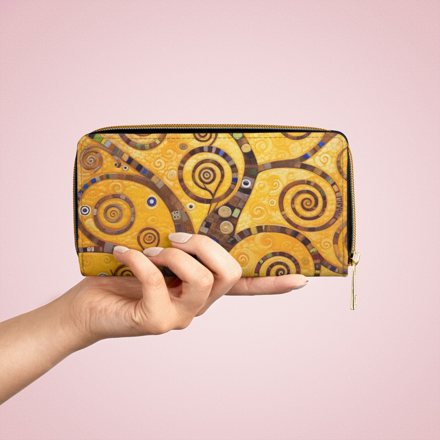 Gustav Klimt Tree of Life Zipper Wallet: Embrace Symbolism and Elegance