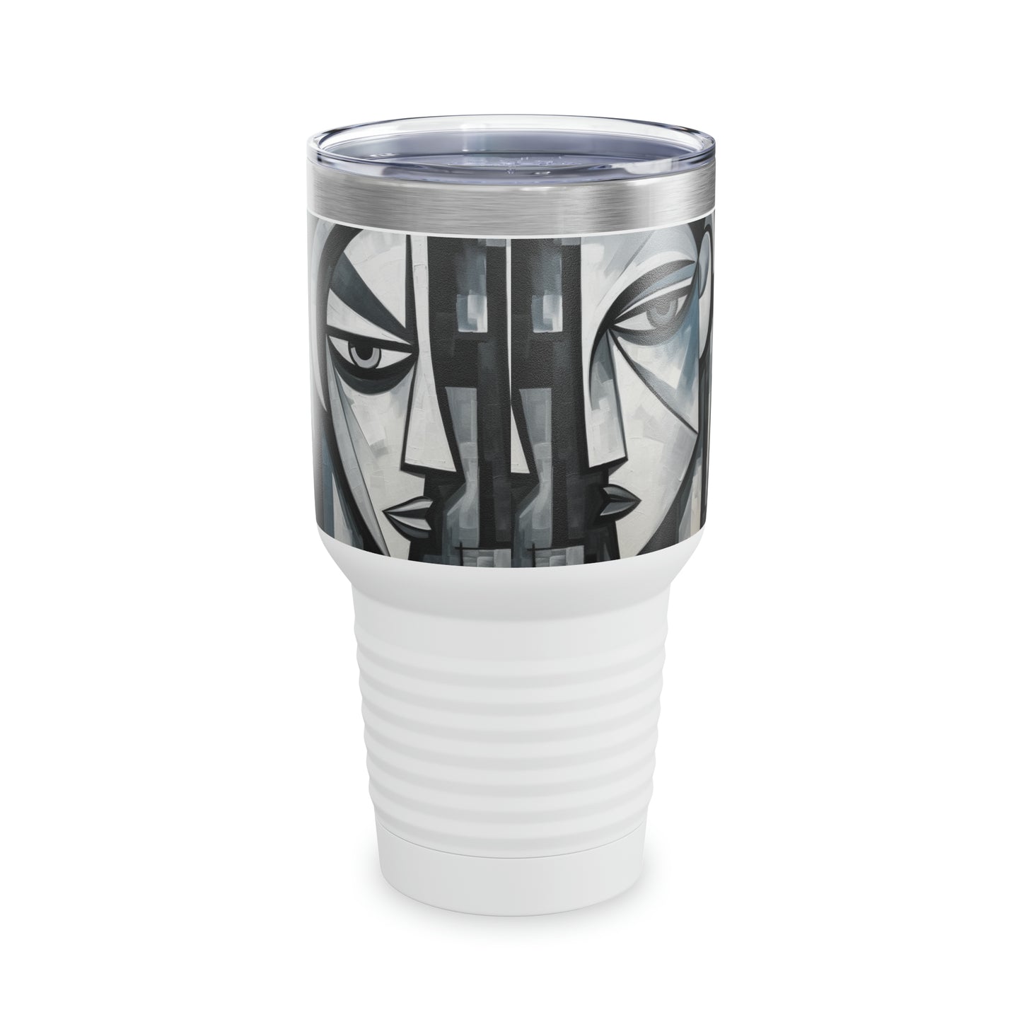Captivating Cubism: Cubist Paintings Ringneck Tumbler, A Canvas of Refreshing Drink and Abstract Beauty
