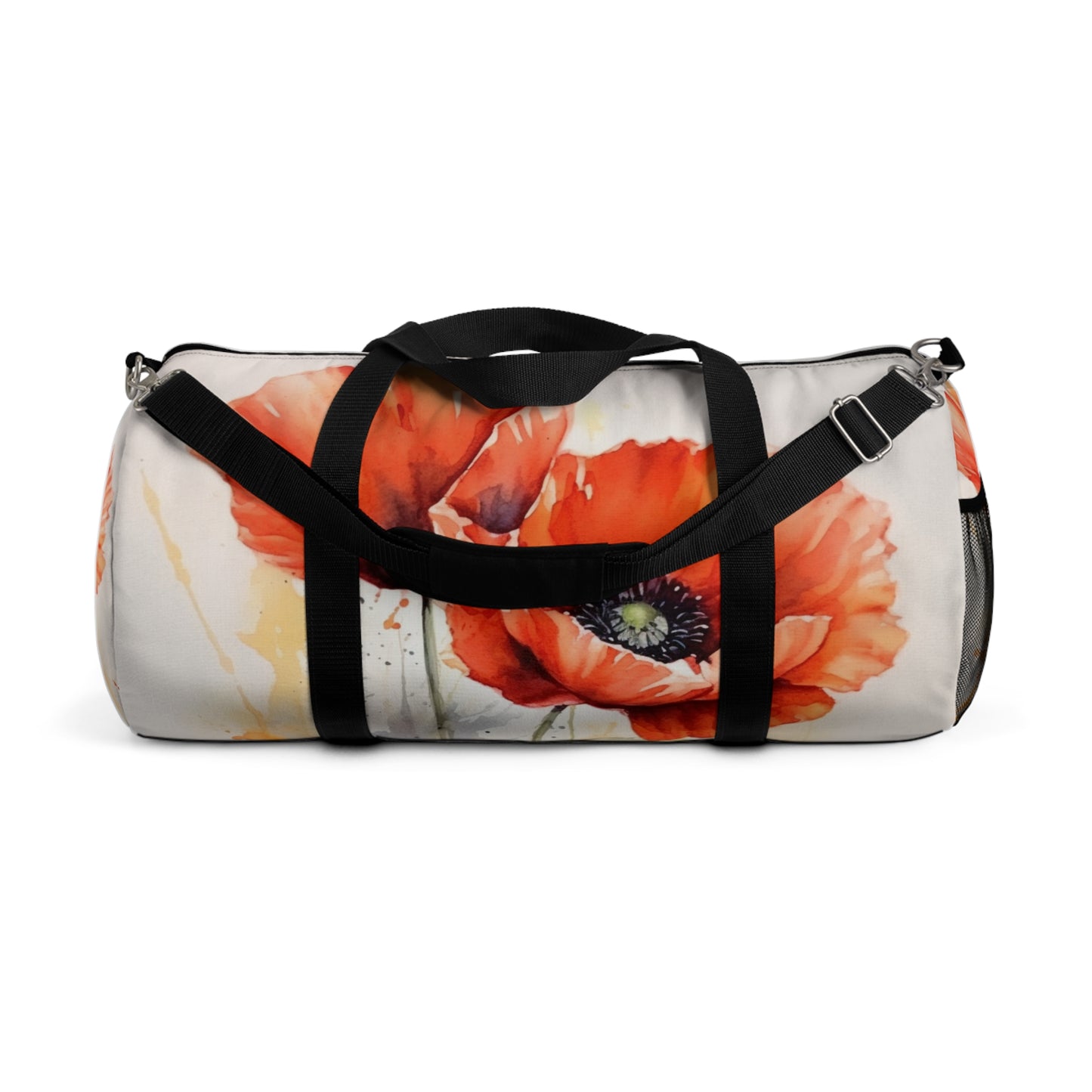 Whimsical Poppy Flower Watercolor Duffel Bag: An Artistic Delight