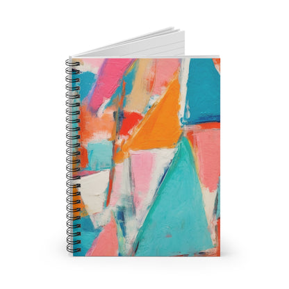 Vibrant Triangles: Pastel Canvas Notebook