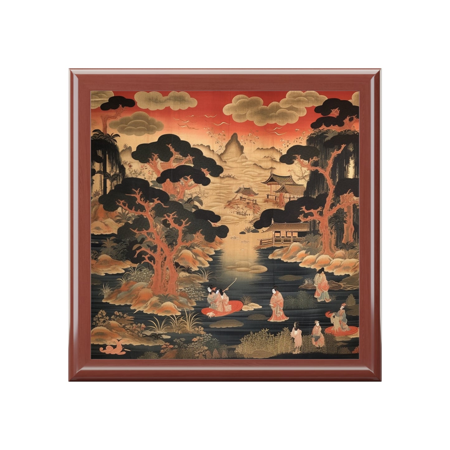 Custom Japanese Tapestry Jewelry Box: Your Personalized Artistic Statement