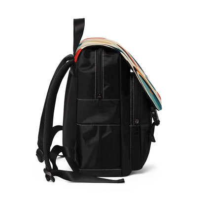 Abstract Elegance: Midcentury Modern Unisex Casual Shoulder Backpack with Modern Abstract Art and Vintage Fashion