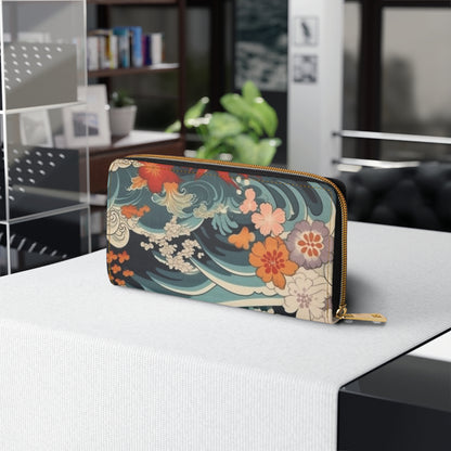 Elegant Kimono Zipper Wallet: Embrace Japanese Artistry