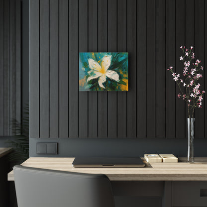 Floral Symphony: Acrylic Prints featuring an Abstract Oil Painting of Jasmine