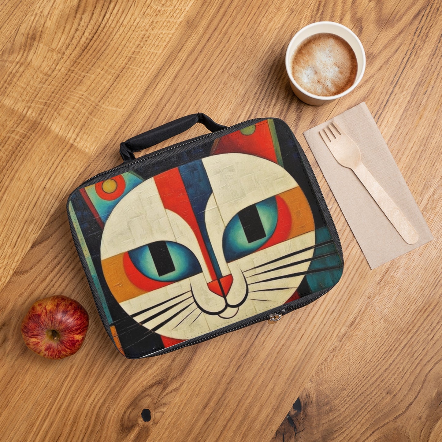 Artistic Vintage Vibes: Picasso-Inspired Midcentury Modern Lunch Bag for Retro Fashion