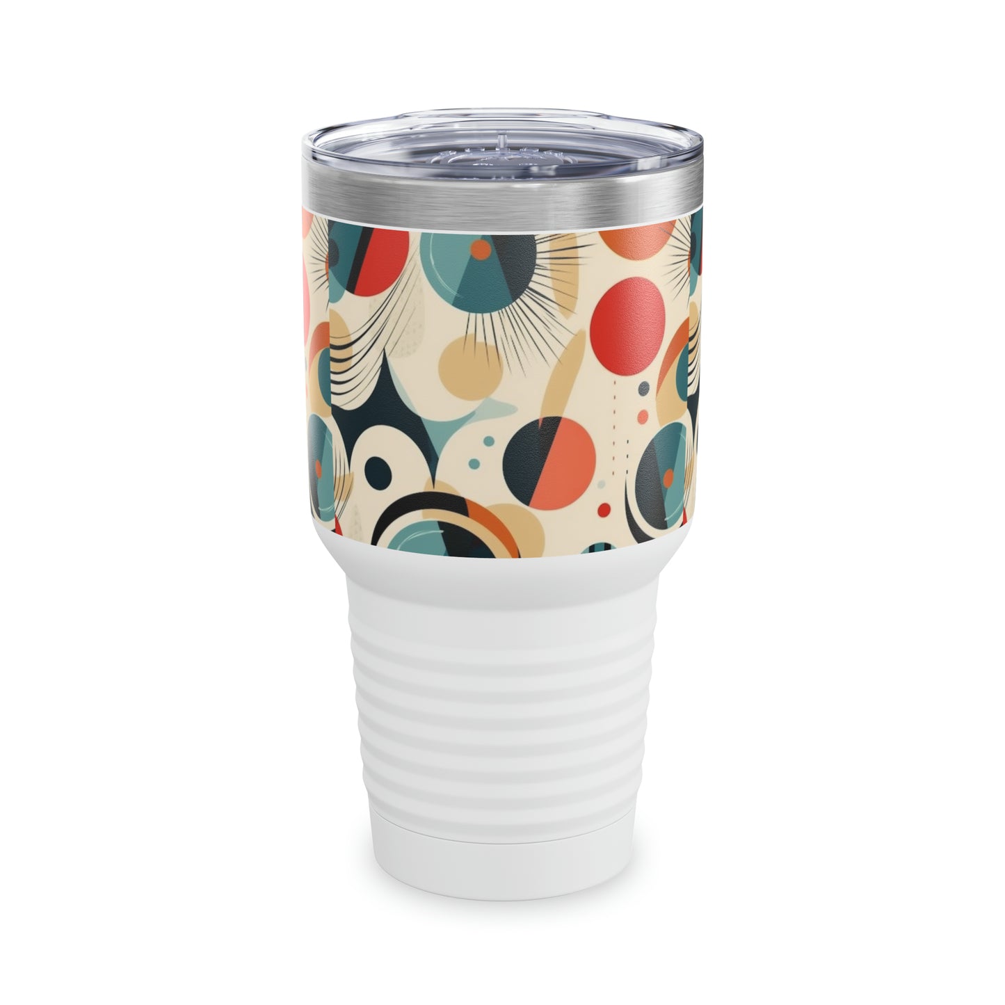 Retro Chic: Atomic Age-Inspired Ringneck Tumbler with Midcentury Modern Design and 1960s Fashion
