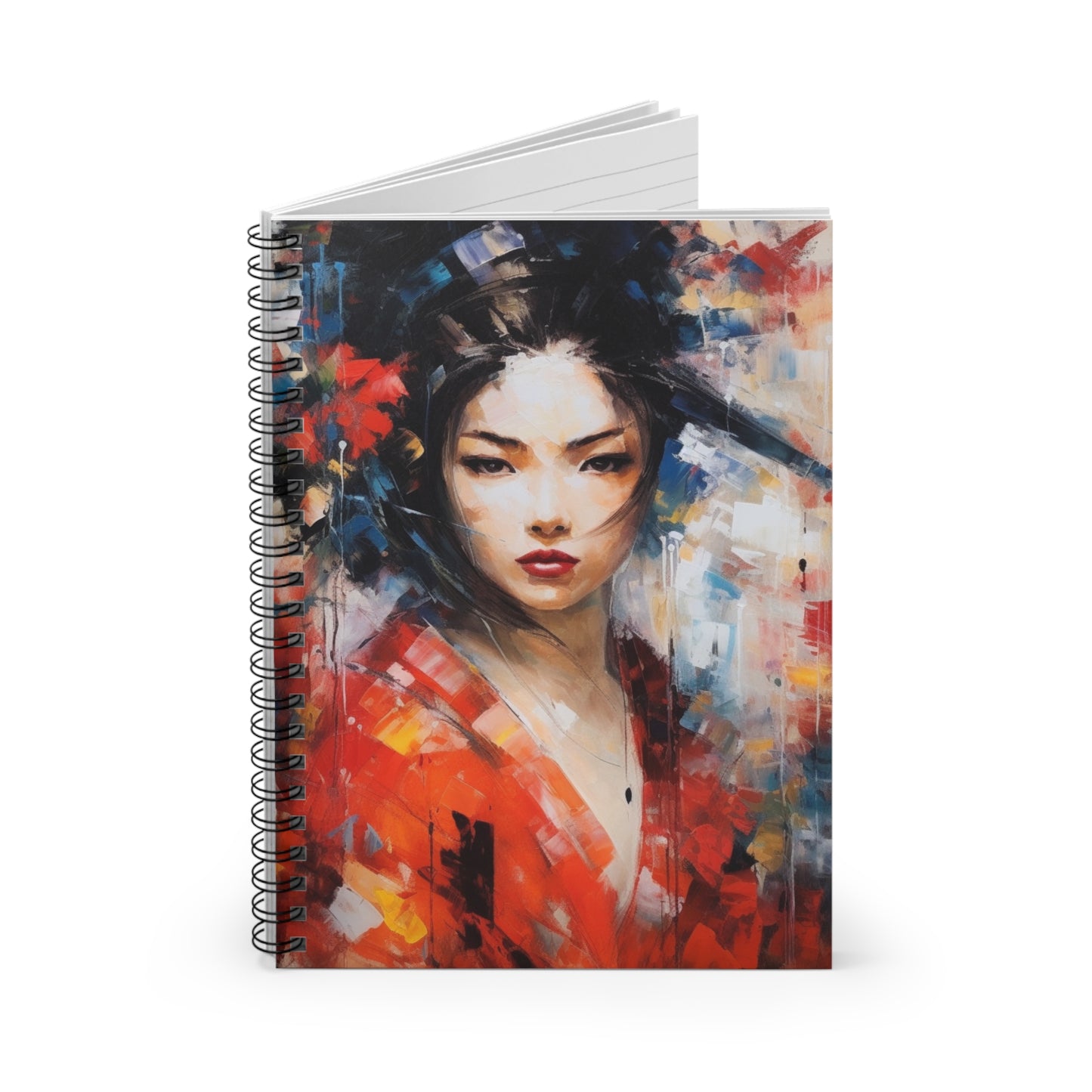 Abstract Geisha Art Spiral Notebook