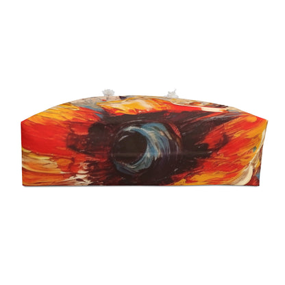 Poppy Symphony: Weekender Bag with Abstract Floral Artwork