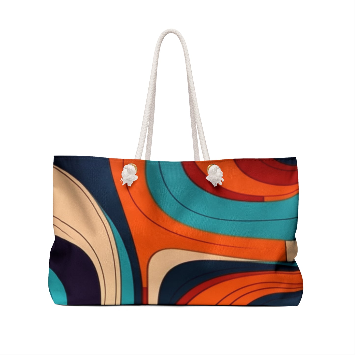 Vintage Modernism: Midcentury Modern Weekender Bag with Atomic Age Design and 1950s Fashion