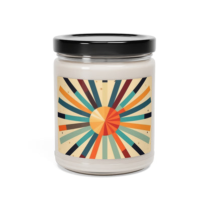 Midcentury Starburst Magic: Starburst Candy Colored Midcentury Modern Design Candle