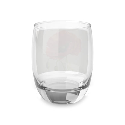 Vibrant Watercolor Poppy Whiskey Glass: Beauty of Nature