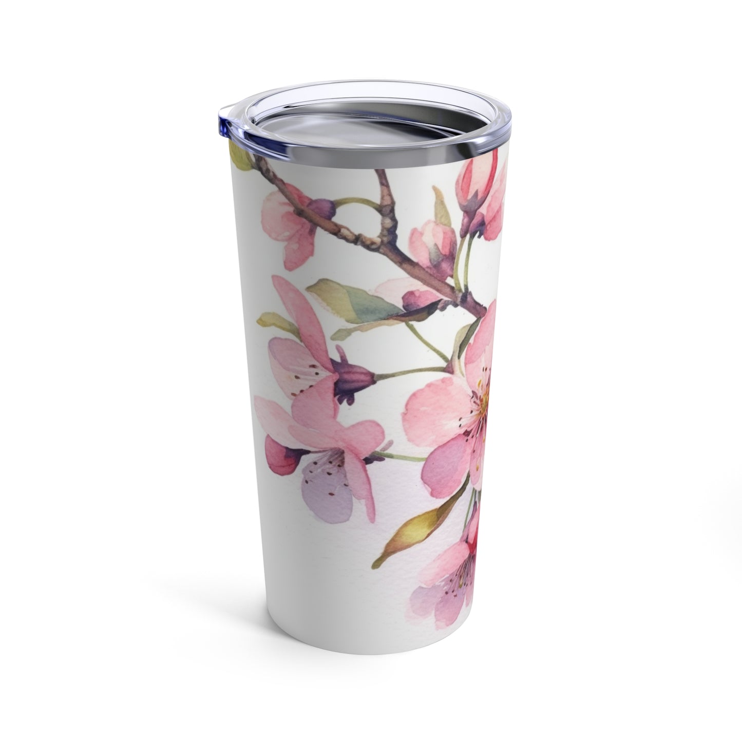 Cherry Blossom Delight: Floral Watercolor Tumbler