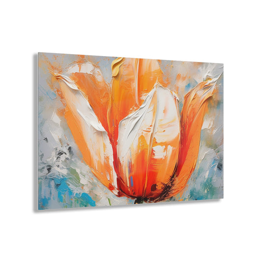 Acrylic Prints with Vibrant Orange Tulip: Embrace the Beauty of Nature
