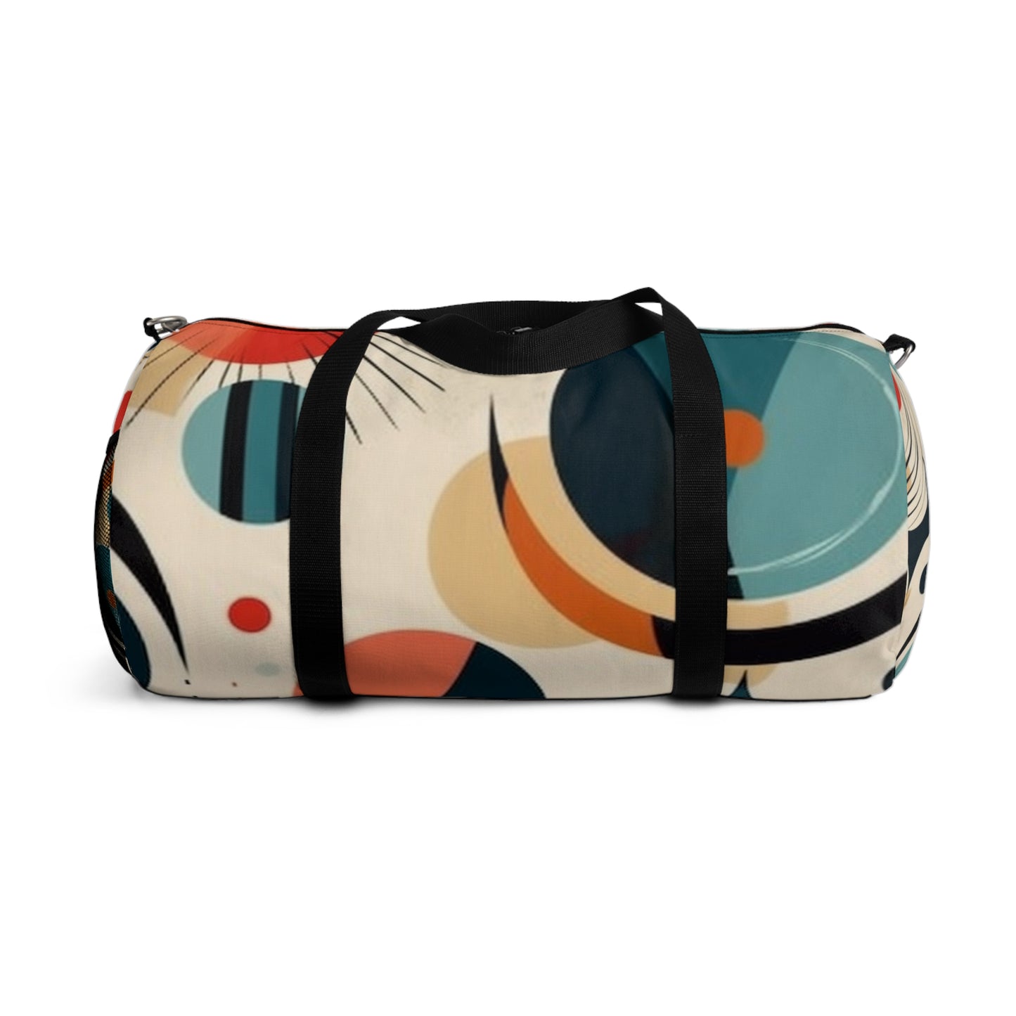 Abstract Elegance: Midcentury Modern Duffel Bag with Modern Abstract Art and Vintage Fashion