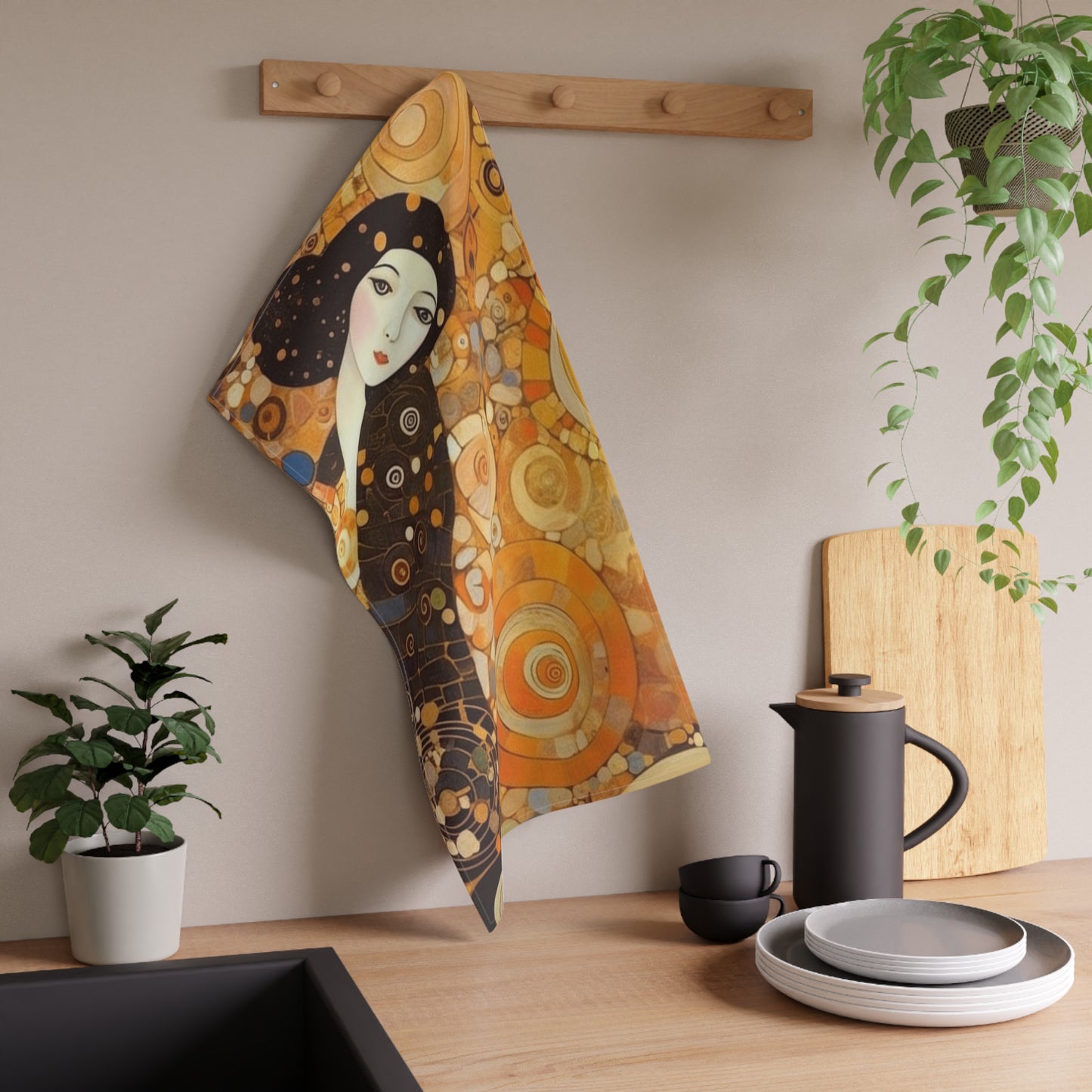 Sensual Symmetry: Kitchen Towel Embodying the Essence of Symbolism in 19th Century Art