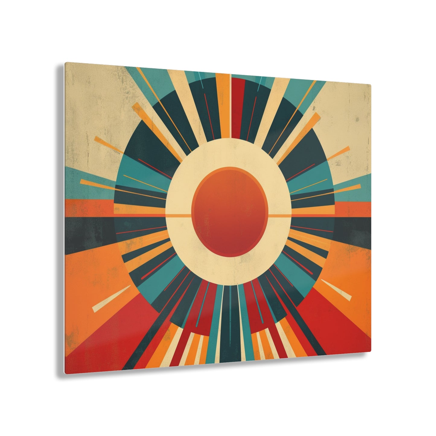 Minimalist Sunshine: Midcentury Modern Sun Acrylic Prints