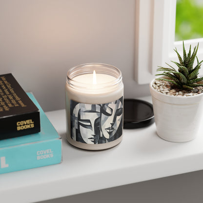 Abstract Oil Paint Scented Soy Candle: Cubist Artistry in a Portable Masterpiece