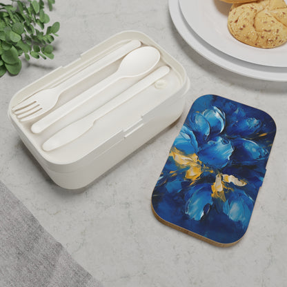 Embrace Artistic Expression with Blue Orchid Abstract Painting Bento Box