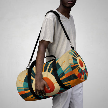 Minimalist Sunshine: Midcentury Modern Sun Duffel Bag