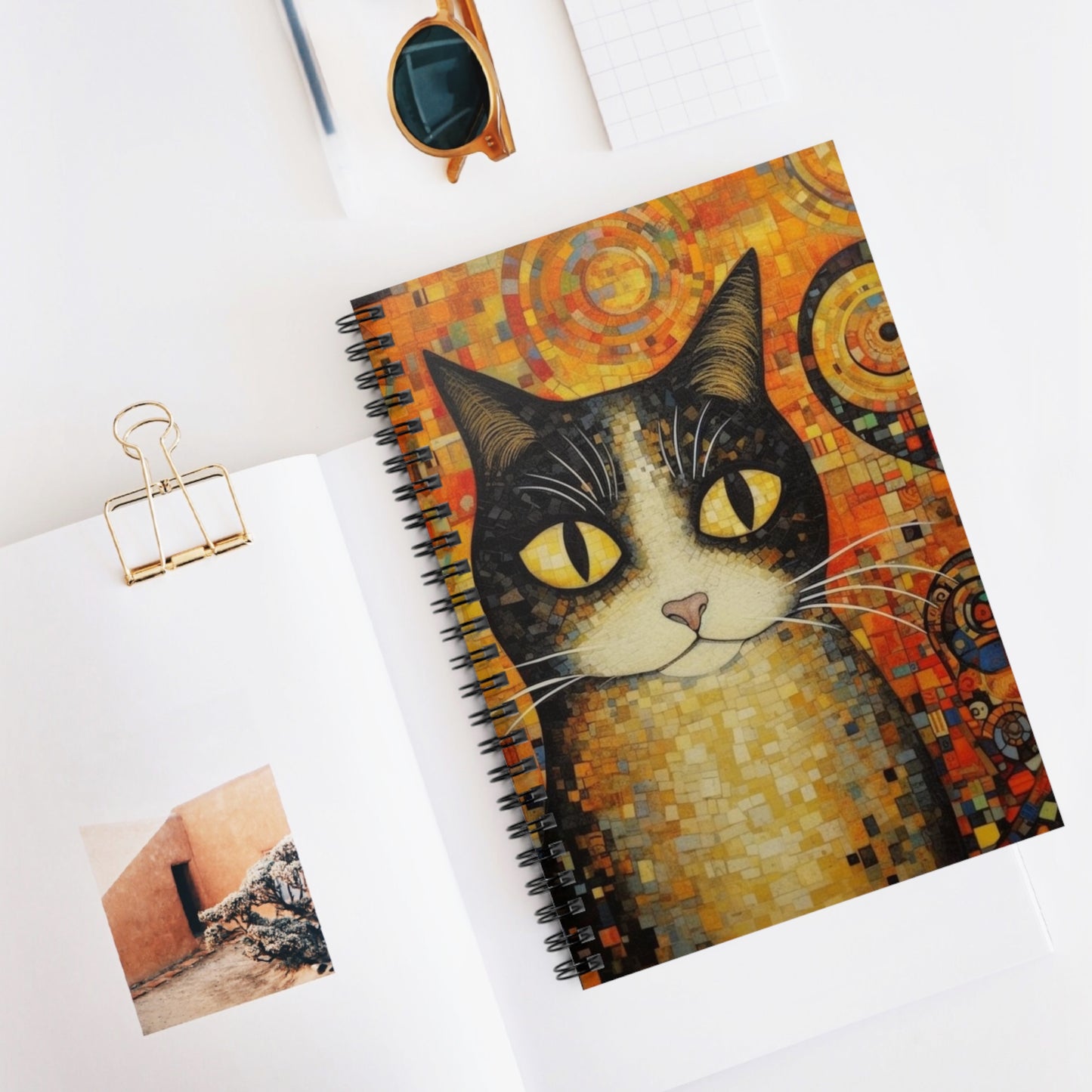 Symbolic Elegance: Gustav Klimt-Inspired Spiral Notebook