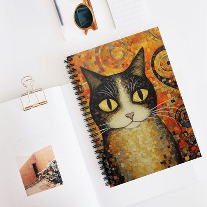 Symbolic Elegance: Gustav Klimt-Inspired Spiral Notebook