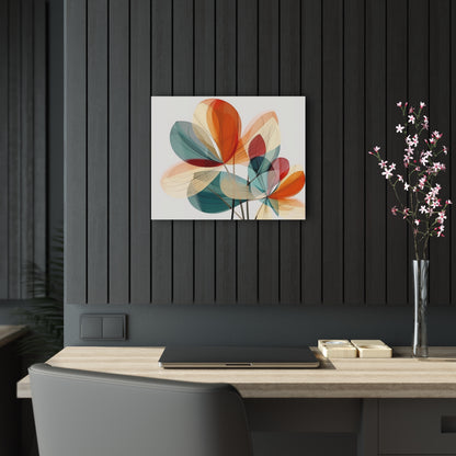 Floral Blossom: Atomic Age Acrylic Prints with Midcentury Modern Design and Flower Drawings