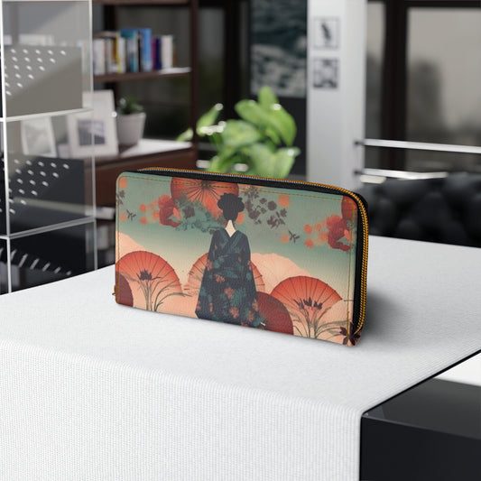 Fashionable Kimono-Inspired Zipper Wallet: Unleash Your Style